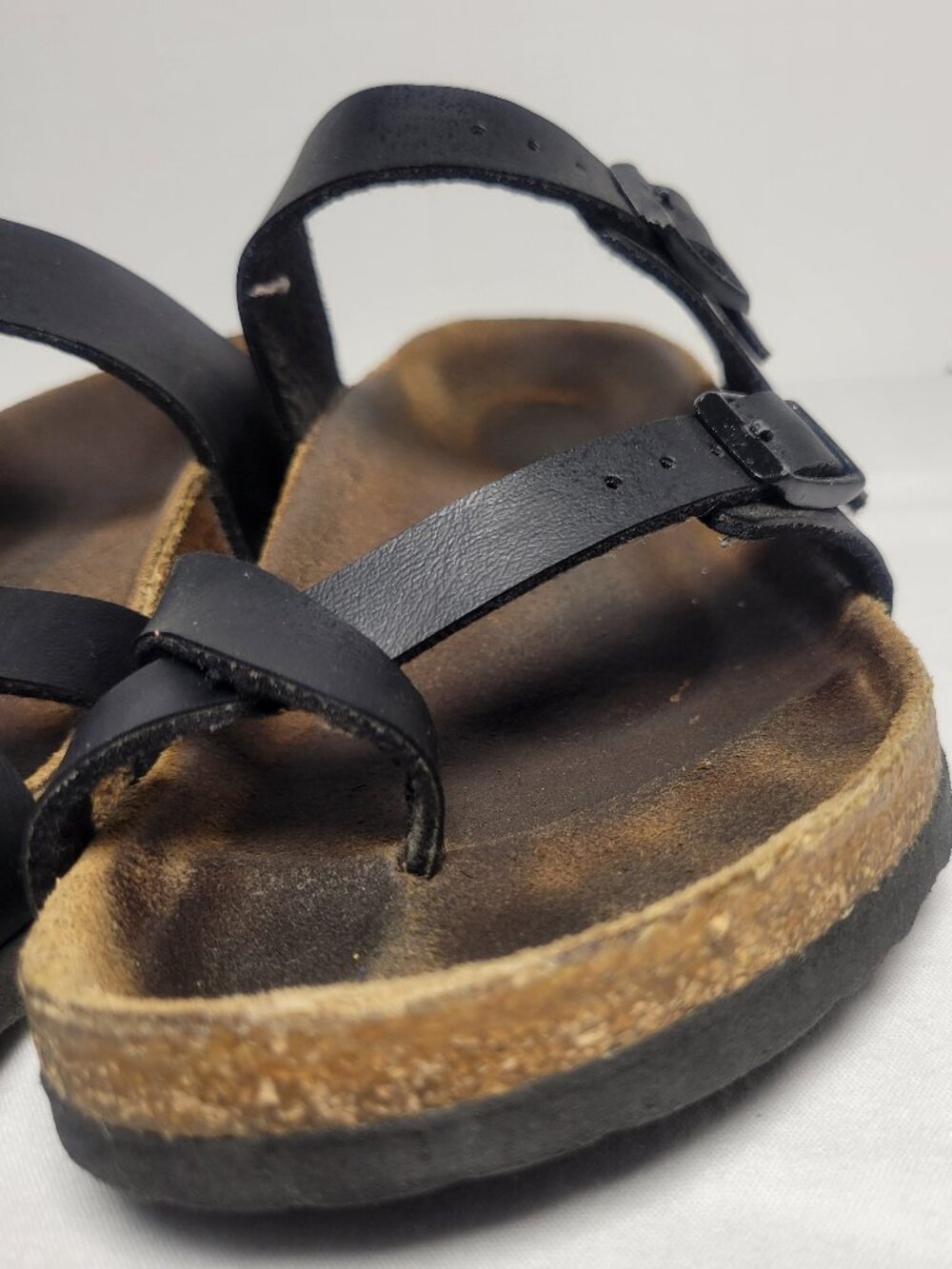 Birkenstock Mayari Black Birko Flor Toe Loop Sandals Women's 5-5.5 EU 36 - Picture 4 of 11